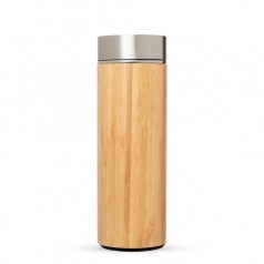 Garrafa Bambu e Inox 400 ml Para Brinde Personalizado